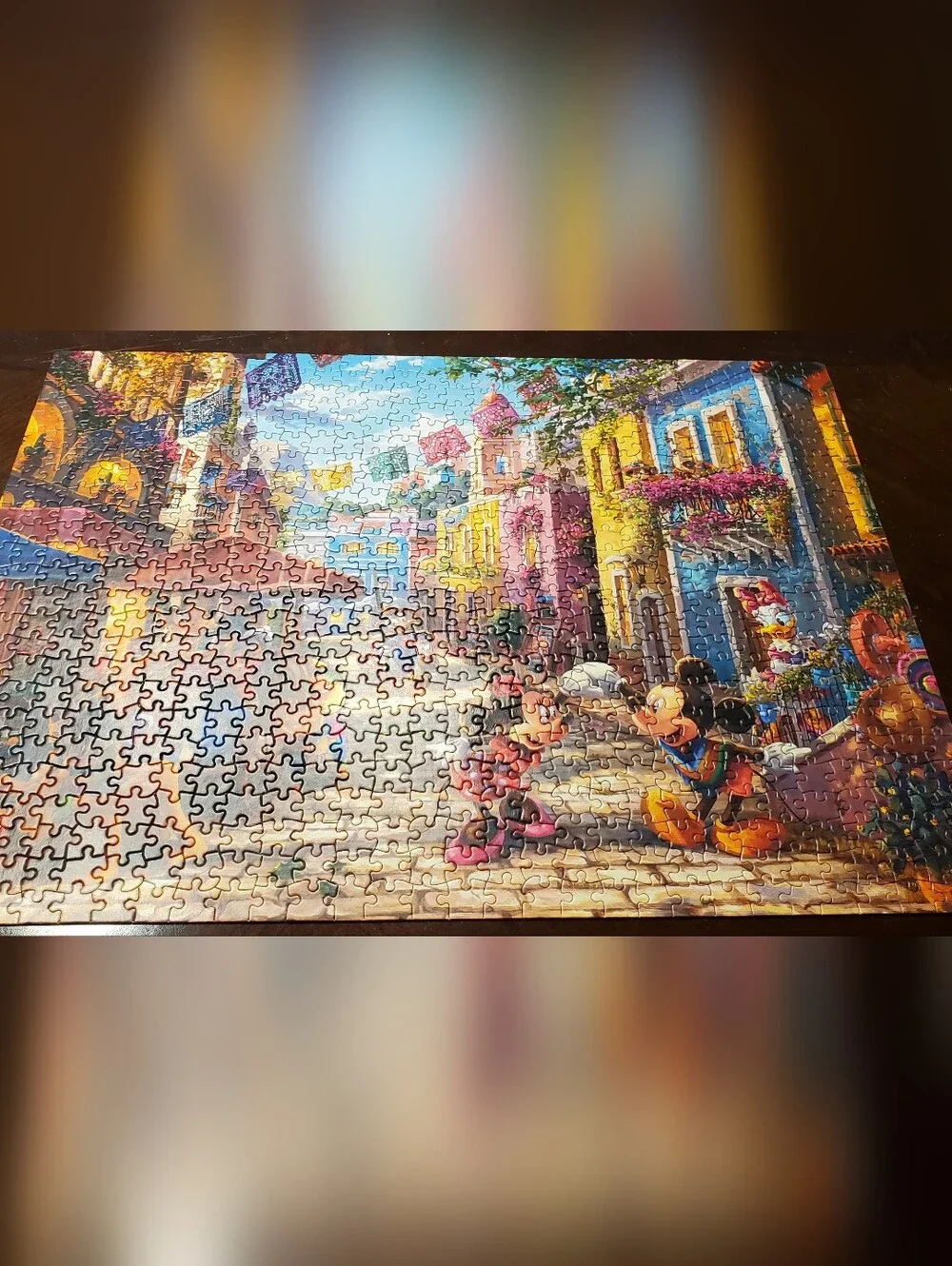 Disney Thomas Kinkade Puzzle Lot Of 3 Mickey And Minnie Mouse